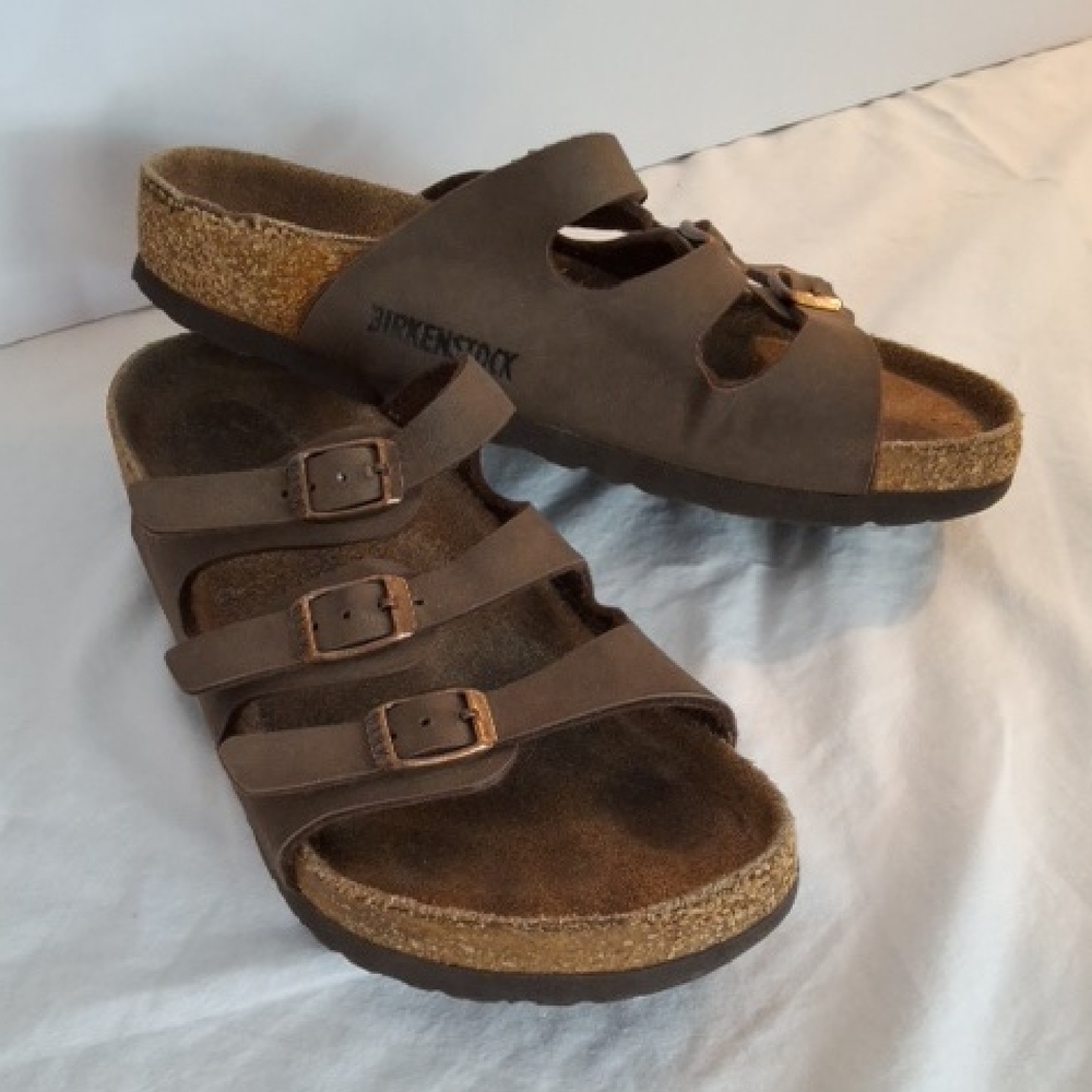 Birkenstock Dark Brown Triple Strap Sandals